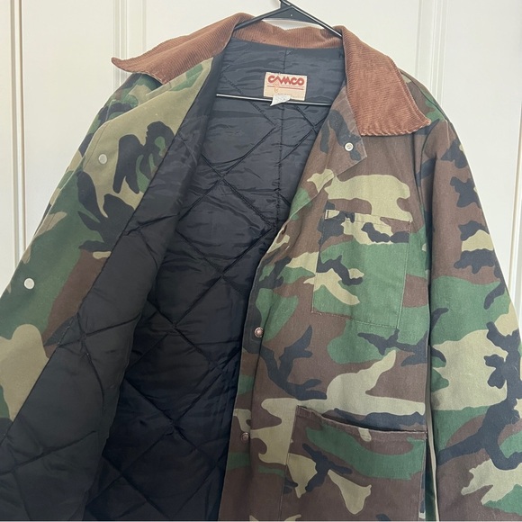 Camco MFG Vintage Insulated Woodland Camo Jacket Corduroy XL - Picture 10 of 11